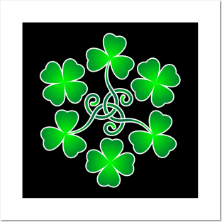 Shamrock pattern. Posters and Art